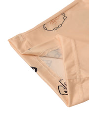  Bow Knot & Heart Print Elastic Waist Loungewear Pants