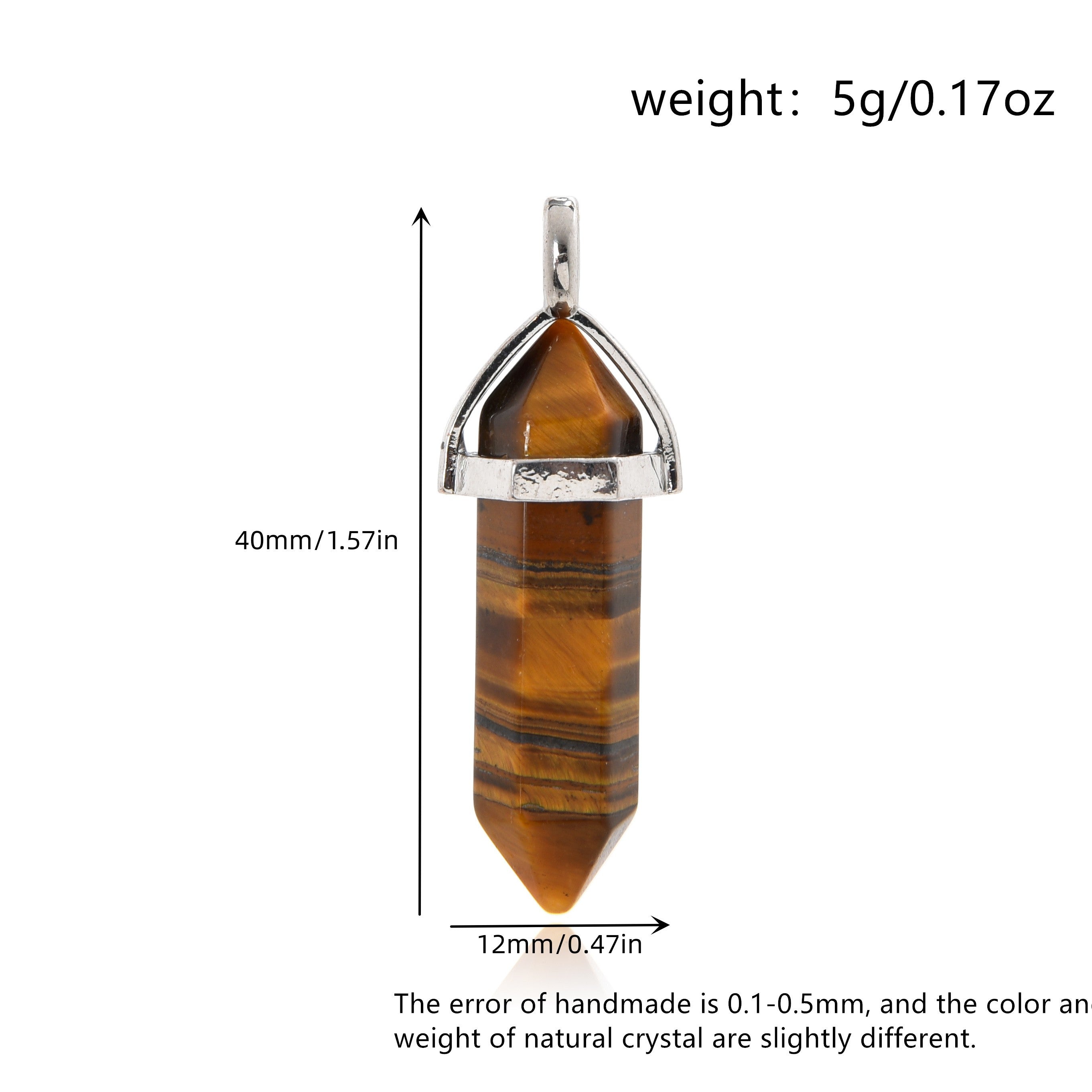 Hexagonal Column Natural Crystal Pendant Single Stone Amethyst Lapis Lazuli