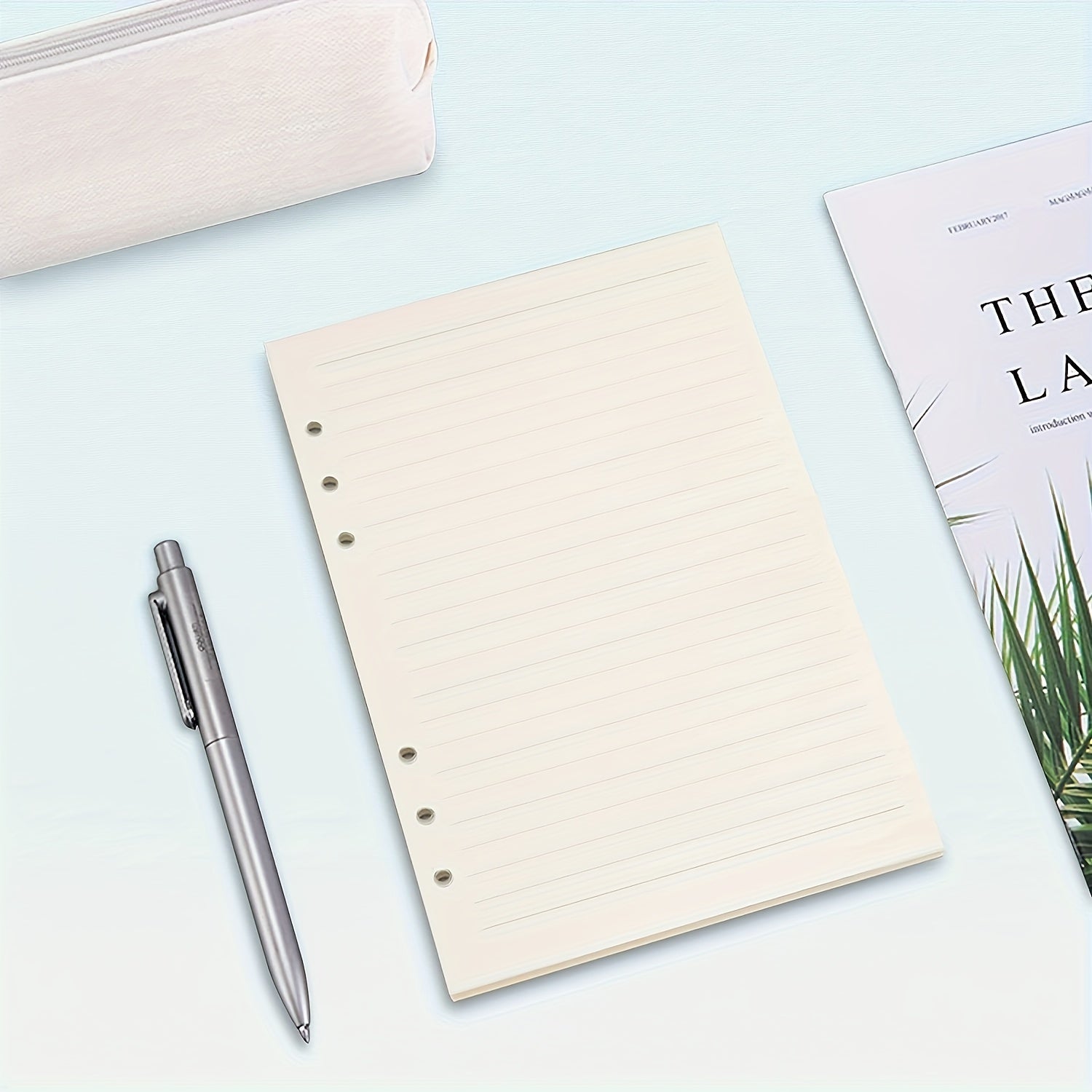 A5 Filler Paper 6 Hole Punched 100gsm Lined 100 Sheets