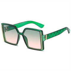 Unisex Square Metal UV400 Sunglasses