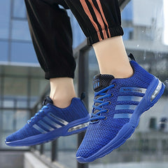 Men's Knit Air Cushioned Lace Up Casual Shoes Lightweight Sneaker