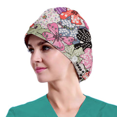 Adjustable Washable Working Cap Button Unisex Cotton Hats Print