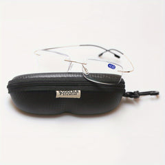 SOOLALA Titanium Rimless Reading Glasses