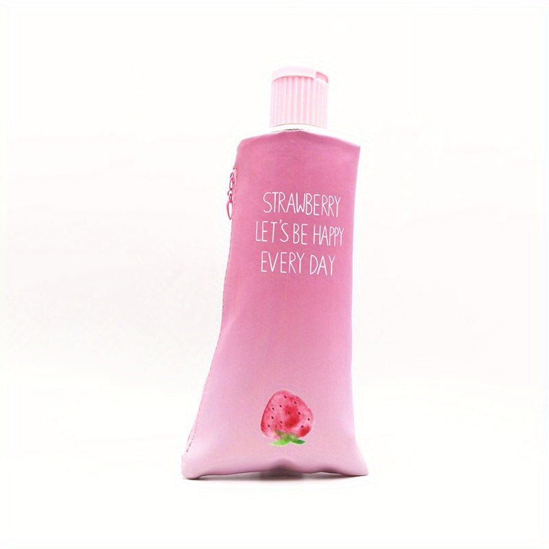 Toothpaste Pencil Case & Sharpener Strawberry Pattern School Supply