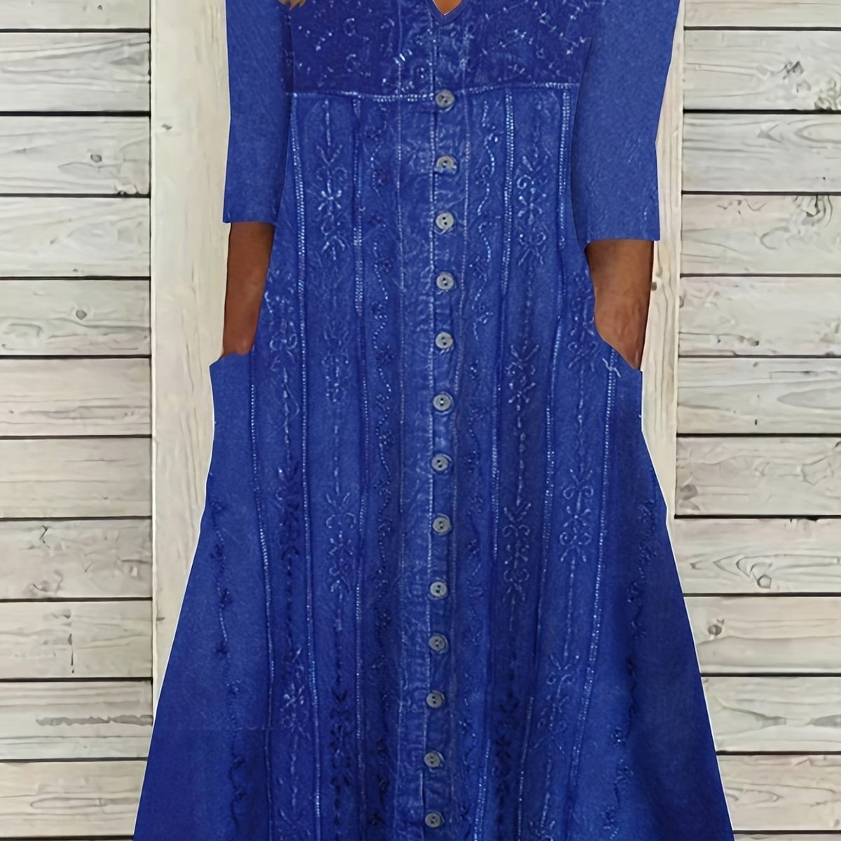  Casual Dress Women's Plus Print Short Sleeve Stretch Dress
