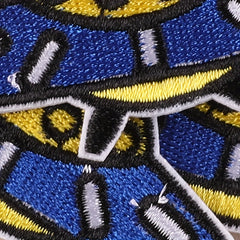 3pcs Alien Spaceship Embroidery Patches Iron on Cloth Stickers For Girls