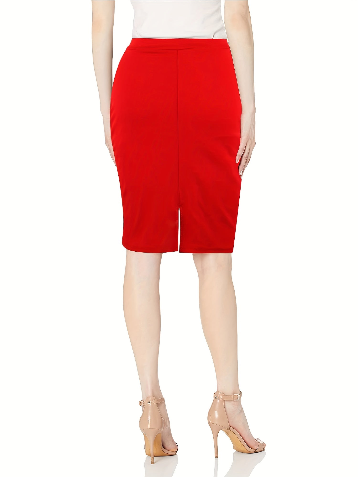 Solid Bodycon Skirt for Women