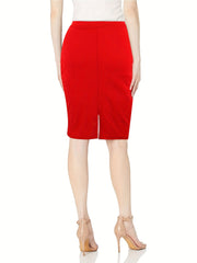 Solid Bodycon Skirt for Women
