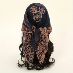 Lace Floral Embroidery Bandana Breathable Head Scarf Boho Shawl