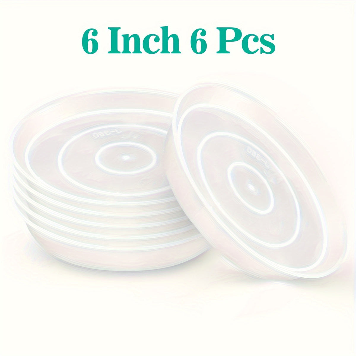 6pcs 15-24cm Plant Saucer Plastic Tray Sturdy Flower Pot Container