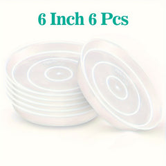 6pcs 15-24cm Plant Saucer Plastic Tray Sturdy Flower Pot Container
