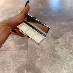 Mini Portable Pill Case with Rhinestone Encrusted Metal Tablet Organizer