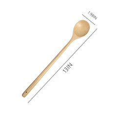 1pc Lengthened Wooden Stirring Spoon Random