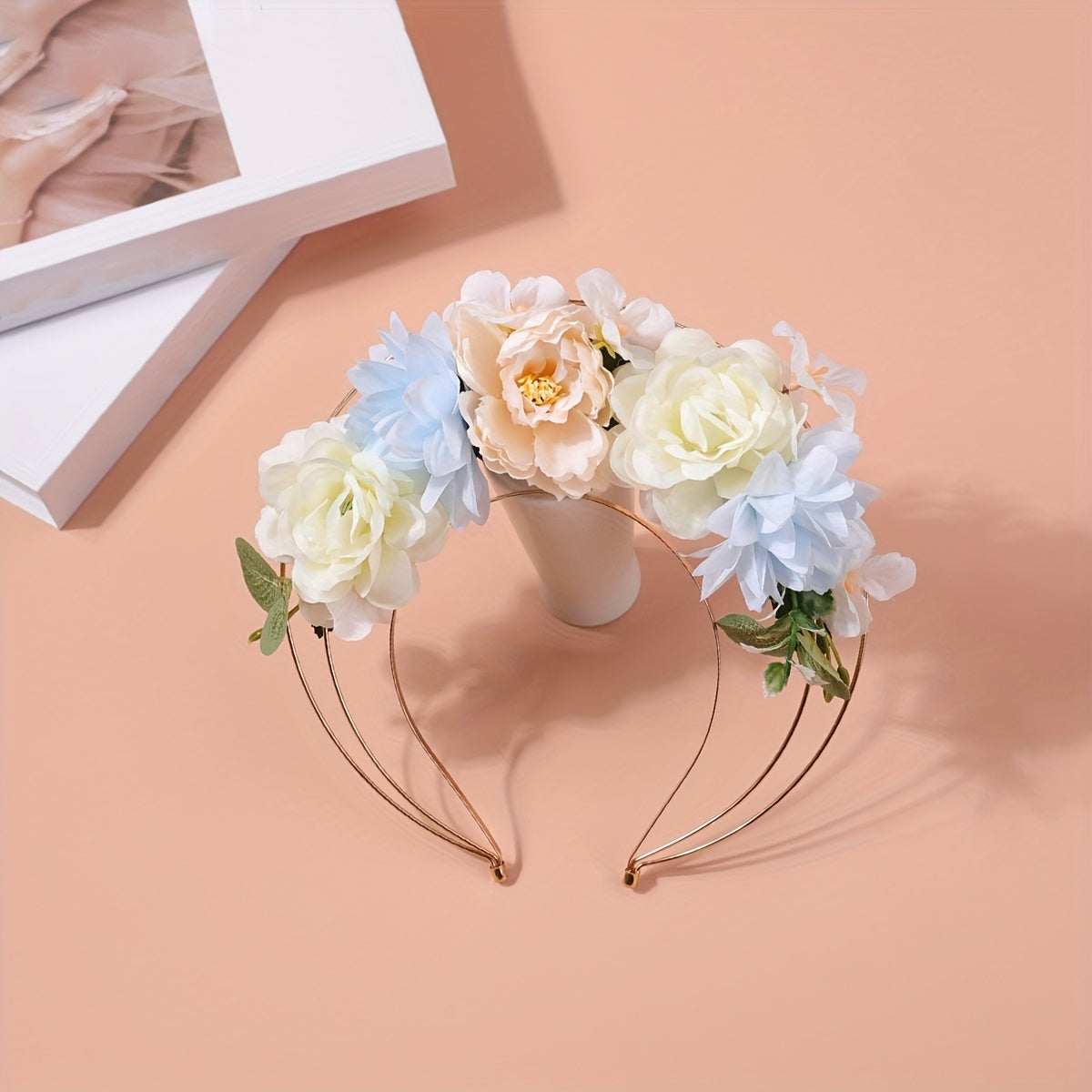 Simulation Flower Leaf Headband for Women Girls Kids Wedding Beach Travel