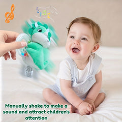 Baby Bell Elephant Plush Sensory Toy with Bells & Buttons Multicolor