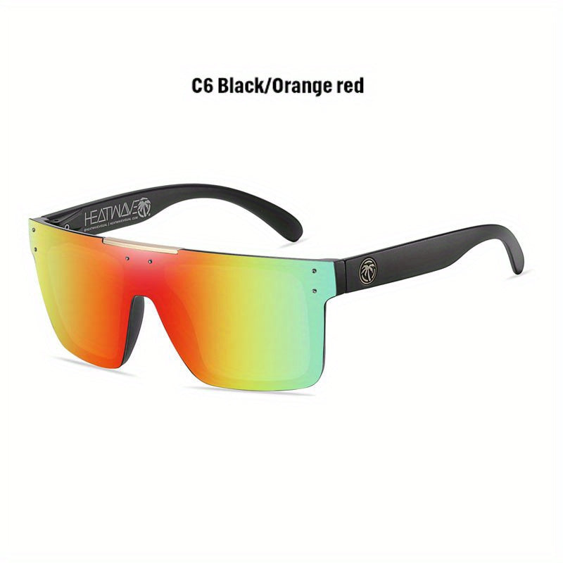Men's Retro Sports Sunglasses Polarized Large Frame with Box