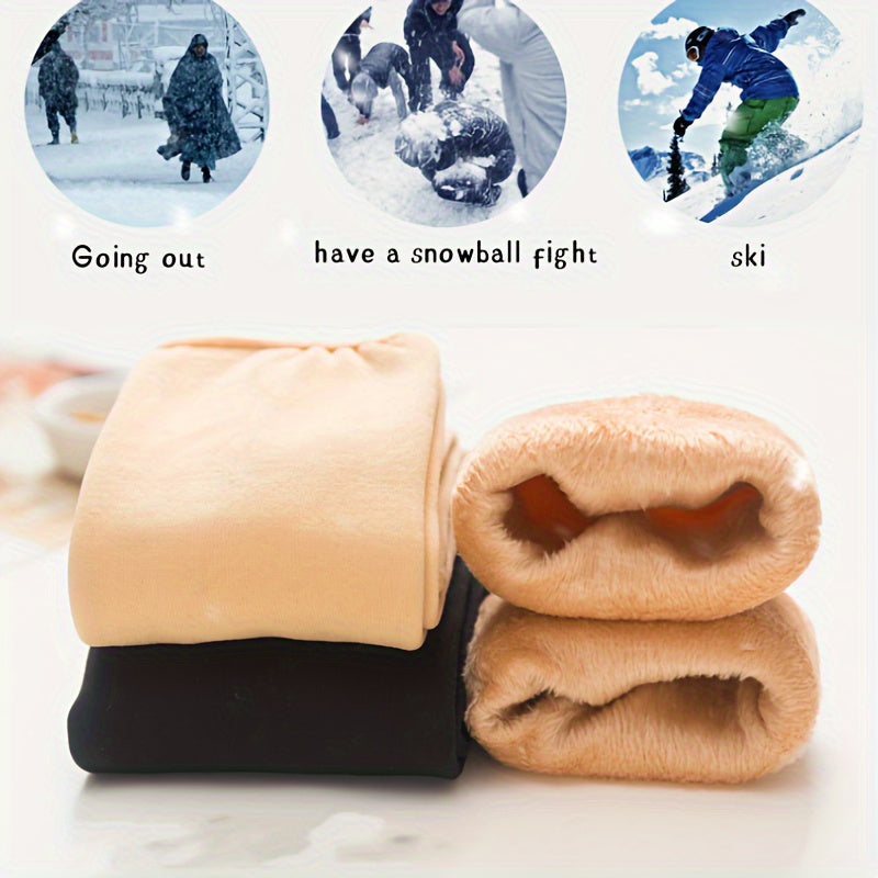 Plush Lined Thigh High Socks Over The Knee Stockings