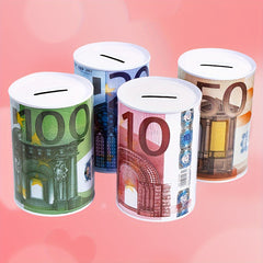Unique Iron Savings Bank Euro Money Saving Jar Christmas Gift