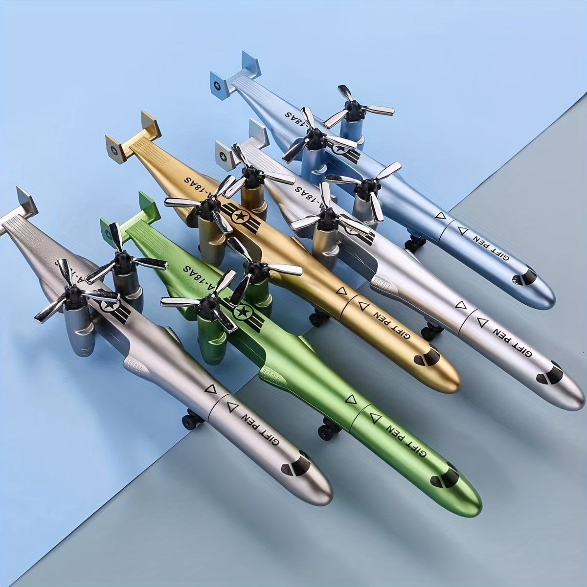 Creative Helicopter Foldable Mini Airplane Model Toy Pen