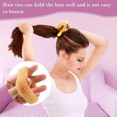 12pcs Thick Hair Tie Seamless Elastic Ponytail Holder Hair Accessories