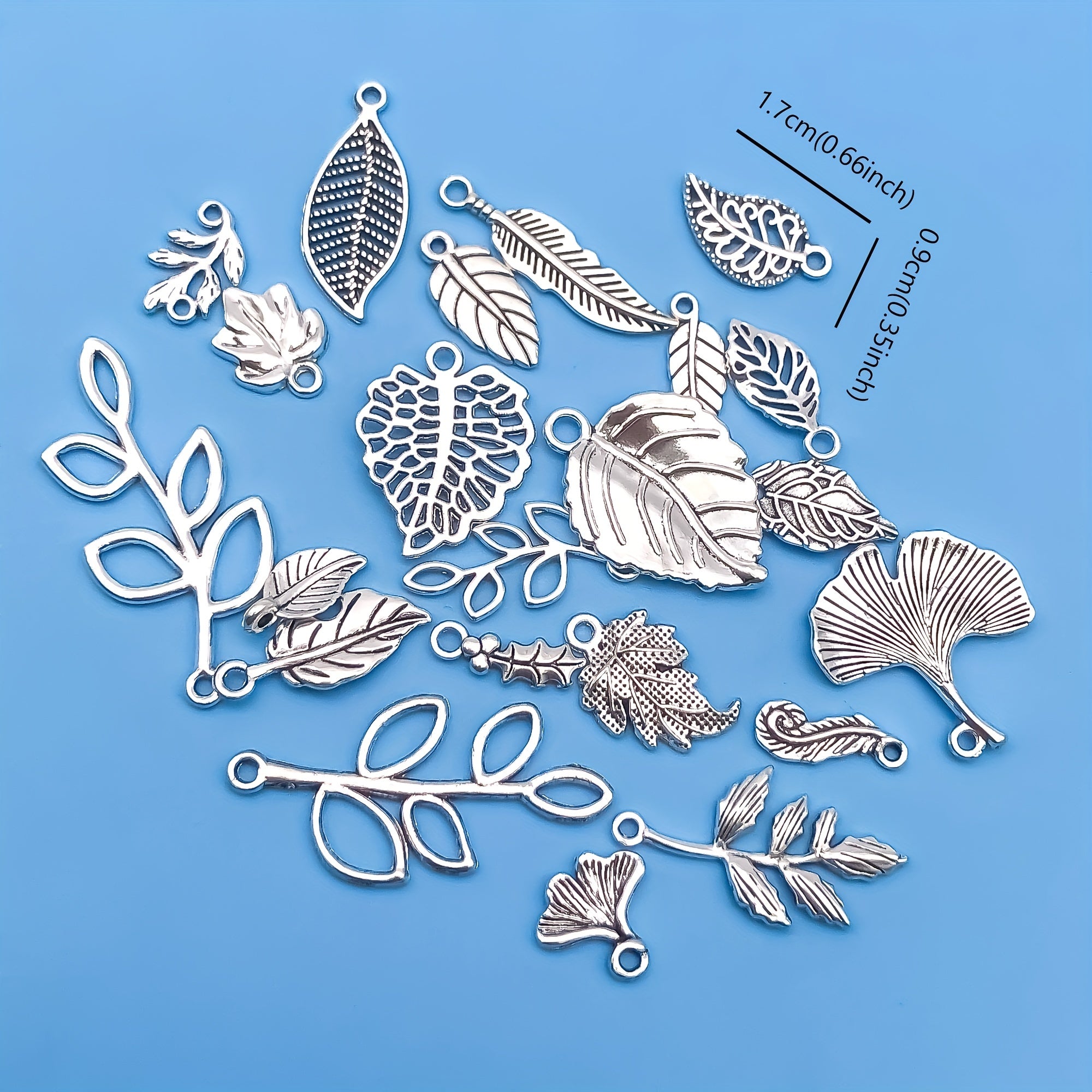 20pcs Leaf Shape Charms Pendant DIY Necklace Bracelet Earrings Jewelry Making
