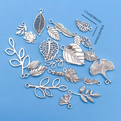 20pcs Leaf Shape Charms Pendant DIY Necklace Bracelet Earrings Jewelry Making