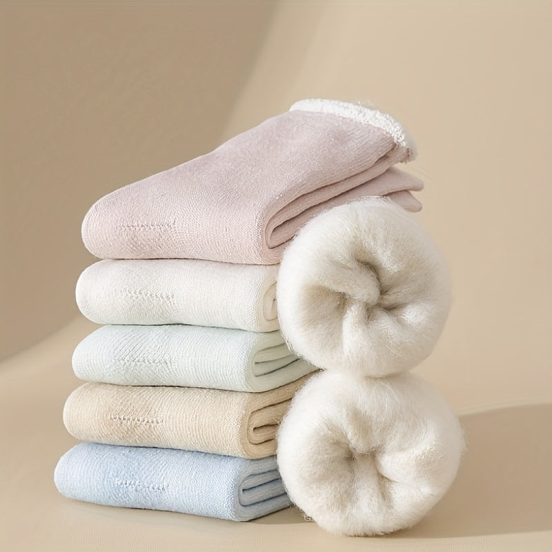 Plush Lined Socks Women's Mid Tube Stockings