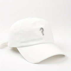 Vintage Mark Baseball Cap Street Retro Washed Denim Soft Top Curved Peaked Cap