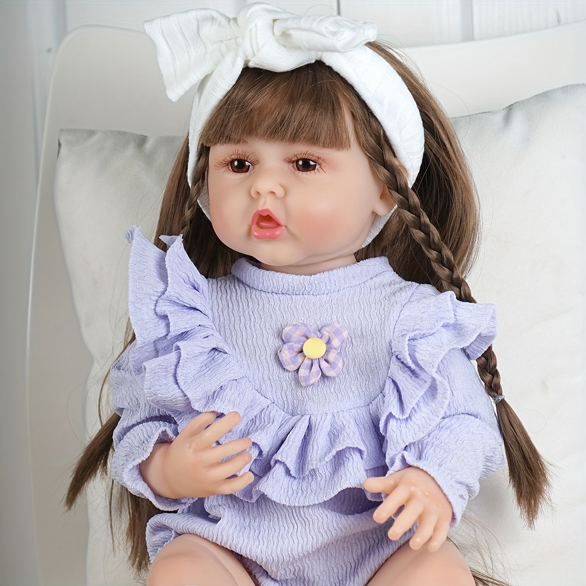 22inch Toy Doll Clothes Removable Soft Rubber Doll Can Be Bathed
