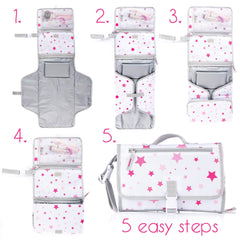 Waterproof Portable Baby Changing Pad Diaper Bag Mat