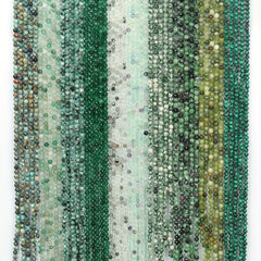 Faceted Stone Beads 2-4mm Malachite Turquoise Jade Agate Lapis Spacer