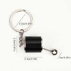 6 Speed Shifter Keychain Gear Box Key Chain Zinc Tuning Gear Pendant