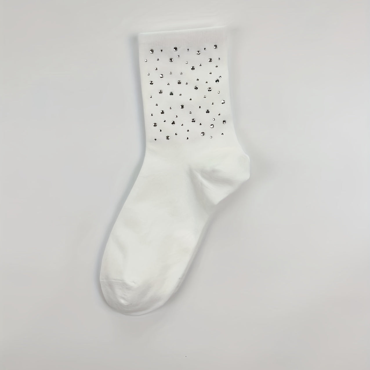 5 Pairs Rhinestone Mid Tube Socks for Women