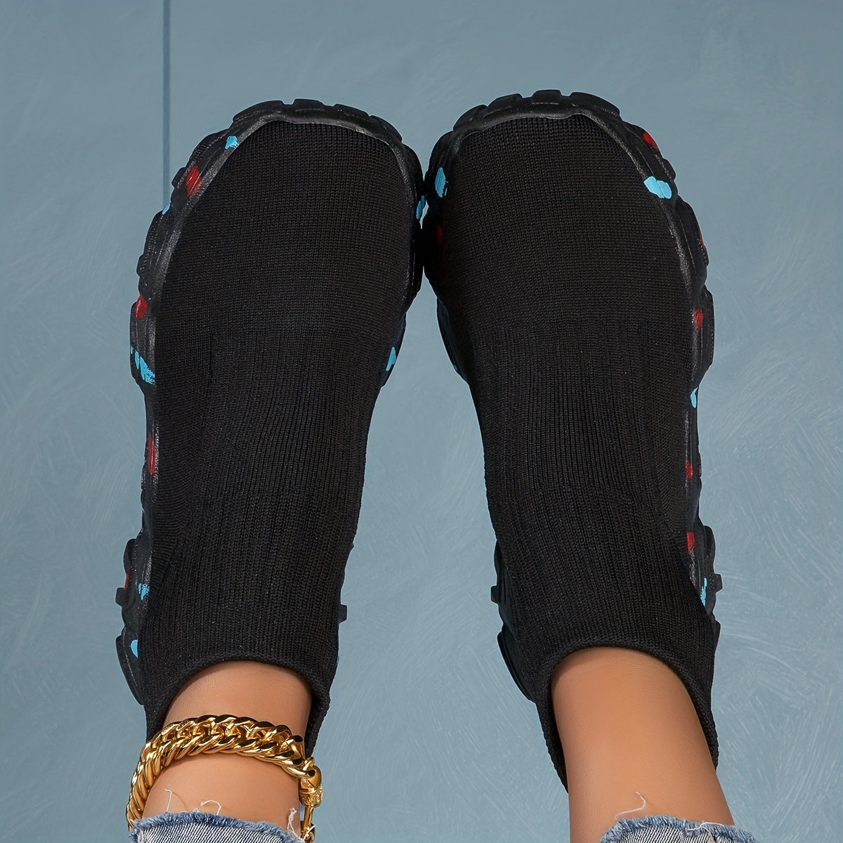 Women's High Top Sock Sneakers Comfy Knitted Sports Shoes