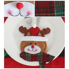 Christmas Cutlery Cover Snowman & Fork Set