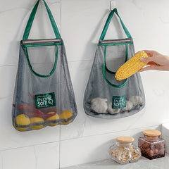6PCS Hanging Mesh Storage Bag for Fruit Vegetable Garlic & Oni