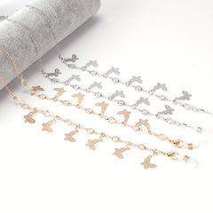 Metal Glasses Chain Butterfly Tassel Pendant Mask Glasses Accessories