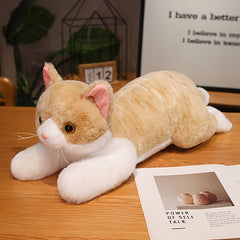 Realistic Plush Cat Stuffed Animal Soft Mixed Colors for Kids