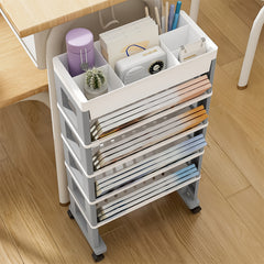 1pc Movable Bookshelf Desk Side Bookshelf Office Storage Rack