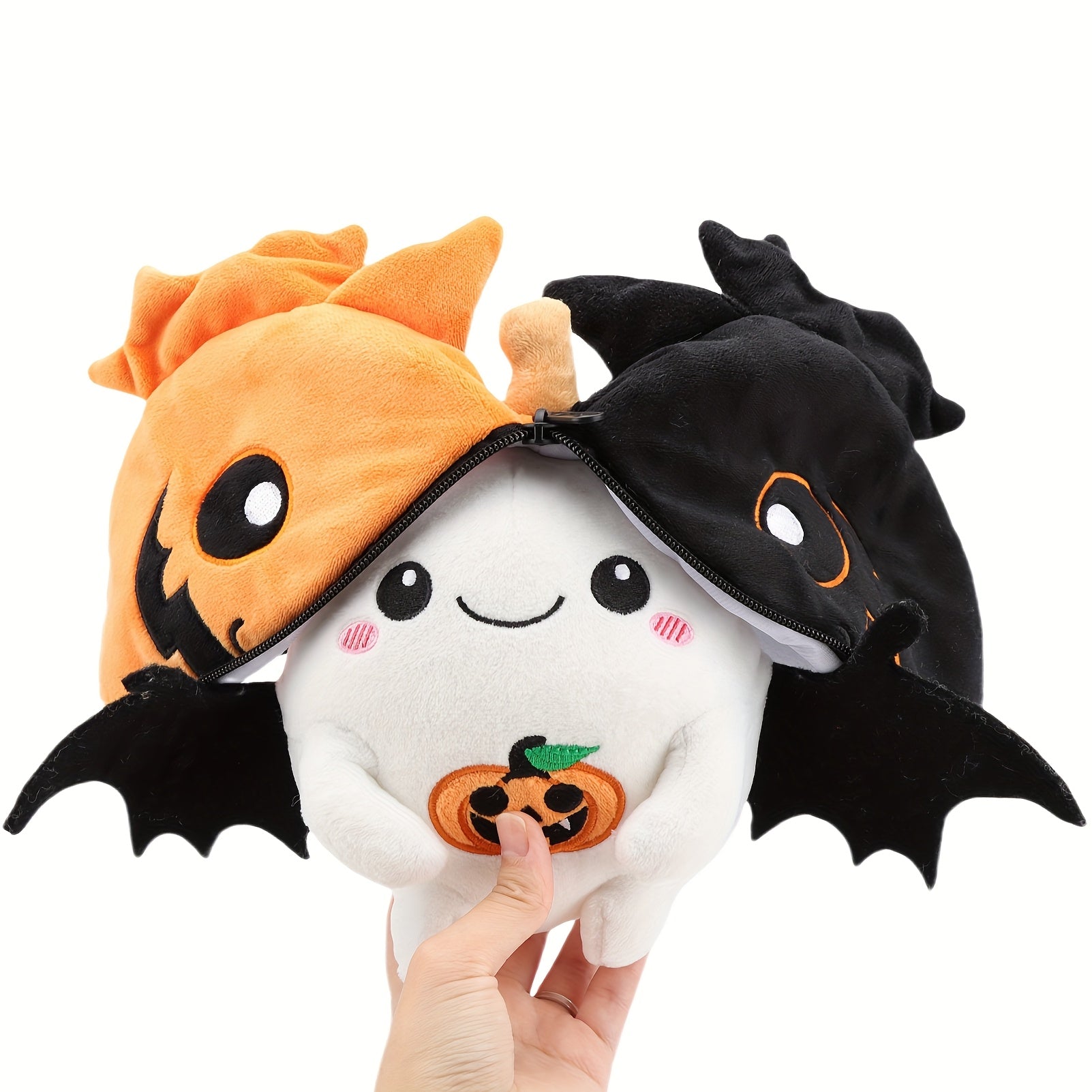 Halloween Pumpkin Bat Plush Toy 13in Soft Stuffed Animal