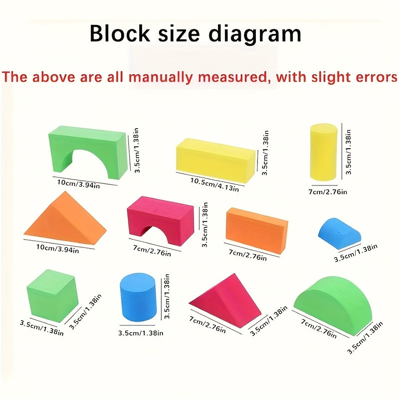 30/46pcs Bubble Blocks: Shapes & Sizes, Bright Colors, Building