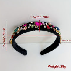Baroque Rhinestone Headband Knitted Fabric Hair Hoop