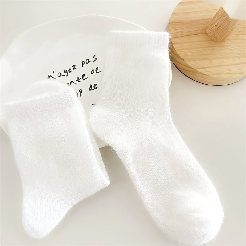 2 Pairs Warm Mid Tube Socks for Women