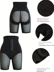 Front Buckle Shaping Shorts Tummy Control Compression Slimming Shorts