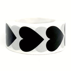 500 Blank Love Stickers Heart Shaped Self-Adhesive Labels