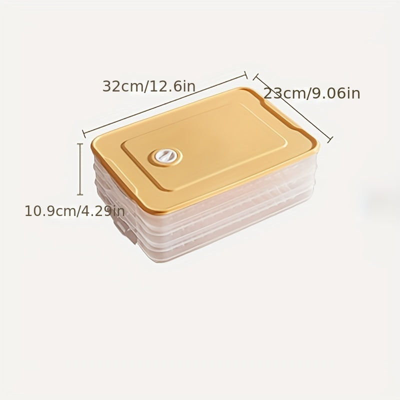 3-Layer Dumpling Fresh-keeping Box - Large Capacity Refrigerator Storage