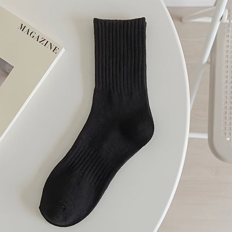 12 Pairs Soft Comfy Mid Tube Women's Socks Stockings
