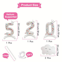5pcs Cloud Balloons for Happy Birthday Celebrations