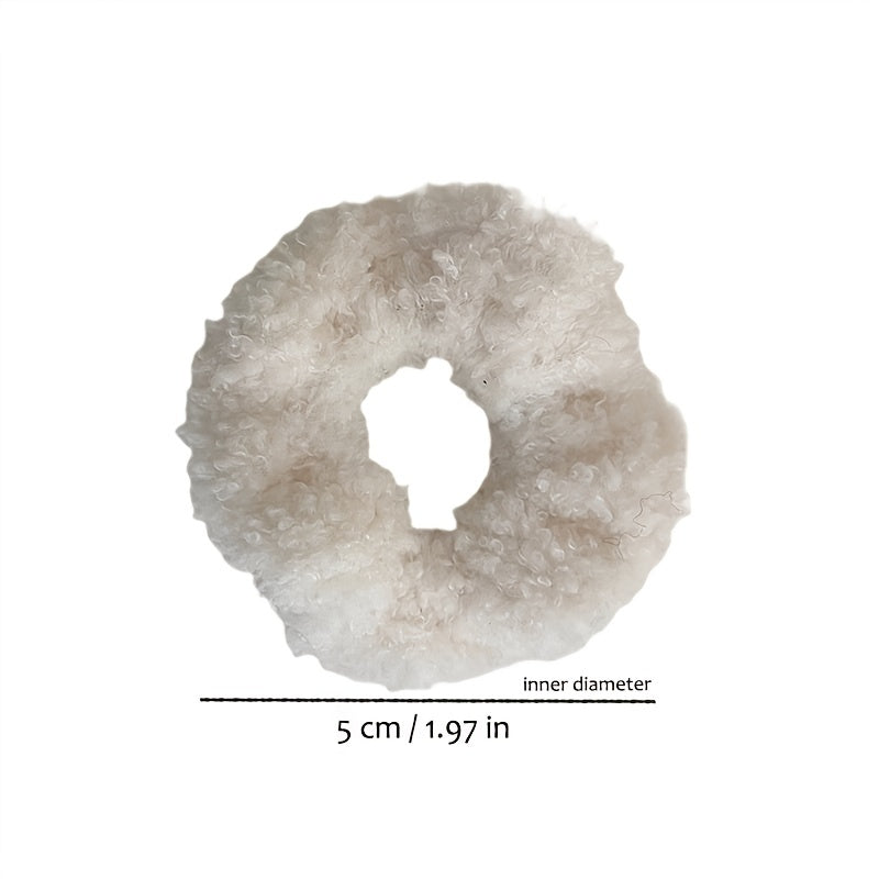 7pcs Fluffy Scrunchies Faux Fur Furry Scrunchies Fur Hair Bands