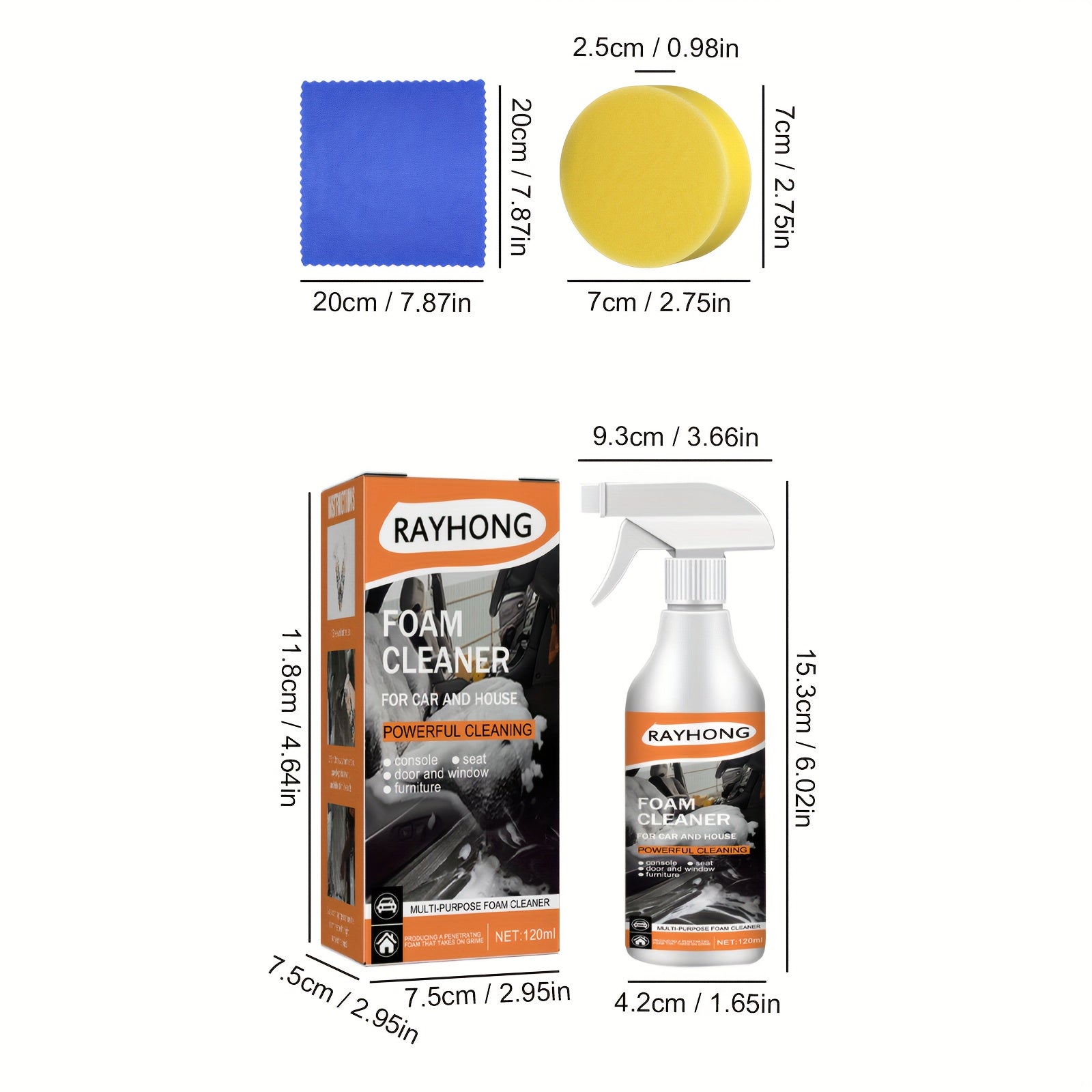 120ML Car Interior Cleaner Non Greasy Long Lasting Shine Quick Coat Protection